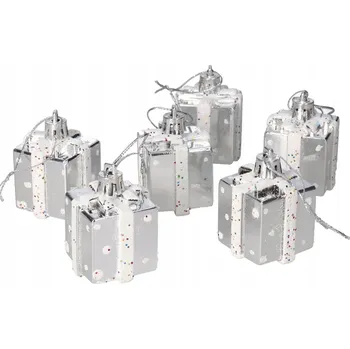 Vánoční dekorace PLASTOVÉ VÁNOČNÍ BAŇKY NA VÁNOČNÍ STROMEČEK, VÁNOČNÍ OZDOBY, DÁREK SADA 6 KS