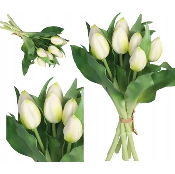 umělá květina TULIPÁNY KYTICE Z TULIPÁNŮ GUMOVÉ POHYBOVANÉ JAKO ŽIVOT 7 KUSŮ UMĚLÉ KVĚTINY
