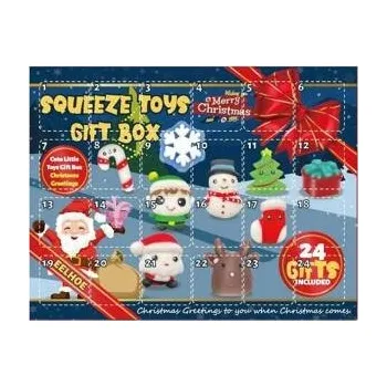 Adventní kalendář pro děti mačkací hračka Mochi Squishy mačkací hračky vánoční