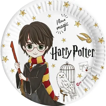 Talíř Papírové talířky Harry Potter 23 cm, 8 kusů, Narozeniny