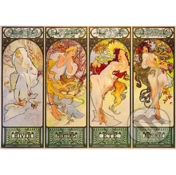 Puzzle Mucha - Four Seasons, 1900 - Bluebird Bluebird