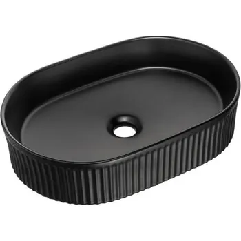 Umyvadlo Keramické umyvadlo BEYOND 5 na desku, 48 cm, černý matný povrch