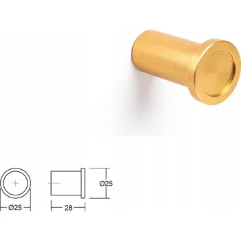 Nábytková úchytka knopka VIEFE 0499 ROUND FI25 mosaz