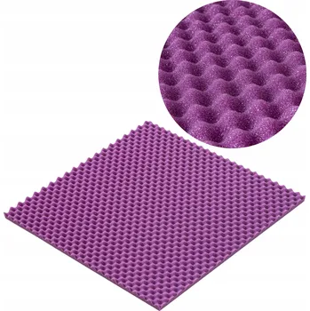 akustická pěna Akustická pěnová deska / protihluková podložka VLNY - gofry, sinusoida, fialová