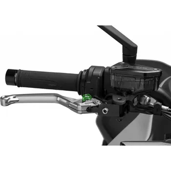 Páčka brzdy bez adaptéru PUIG 4.0 4120PV dlouhé stříbrná/zelená