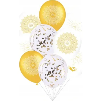 Balónek LATEXOVÉ BALÓNKY PRVNÍ SVATÉ PŘIJÍMÁNÍ IHS 9KS