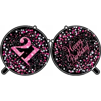 Balónek FÓLIOVÝ BALÓNEK 18" VŠE NEJLEPŠÍ K 21. NAROZENINÁM OBOUSTRANNÝ