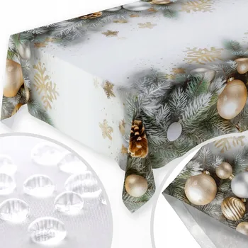 ubrus VÁNOČNÍ UBRUS ODOLNÝ SKVRNÁM 120x180 HLADKÝ MATNÝ - VZOR 299