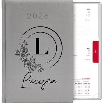 Kalendář Knižní kalendář 2026 A5 FunnyCase stříbrný