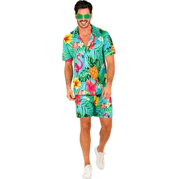 Karnevalový kostým Pánská havajská sada, zelená - S/M