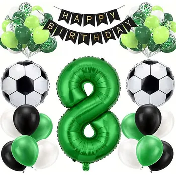 Balónek BALÓNKY SADA FOTBALOVÝCH BALÓNKŮ FOTBAL NA 8. NAROZENINY 74 KS