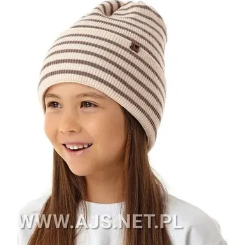 Čepice Dívčí čepice AJS 50-229 krém 52-56 cm