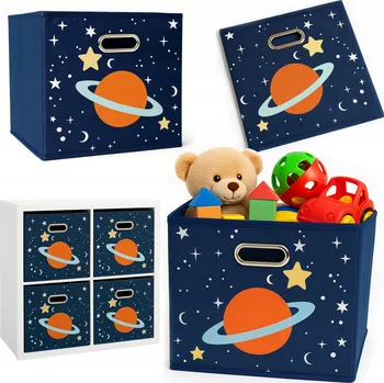 Úložný box KRABIČKA NA HRAČKY ORGANIZÉR KOŠ 30x30 cm DO REGÁLU KALLAX EXPEDIT