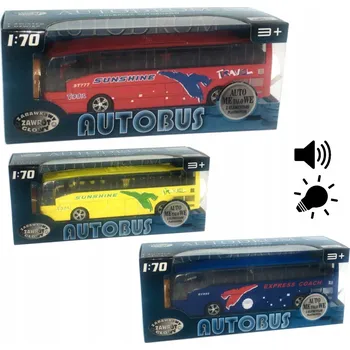 autíčko Kovový autobus se zvuky Dromader 718220 červený