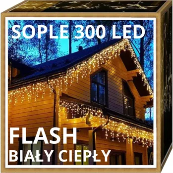 Vánoční světelný závěs Světelný závěs Eddcom rampouchy 201 - 300 LED