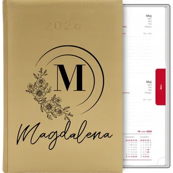 Kalendář Knižní kalendář 2026 A5 FunnyCase zlatý