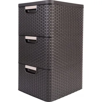 Knihovna Koupelnový regál Curver, odstíny hnědé, 38 x 33 x 59 cm