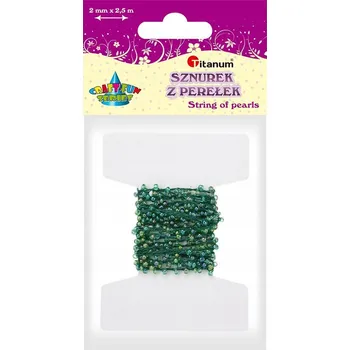 Dětské navlékací korálky Titanum Šňůra korálků zelená (338690)