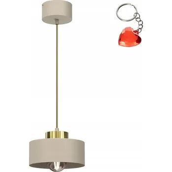 Závěsné svítidlo MARTI béžové zlaté kovové stínidlo 1xE27 20cm