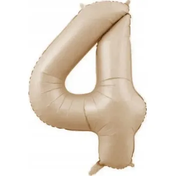 Balónek BALÓN 100 CM ČÍSLICE BÉŽOVÁ 4 NA HELIUM