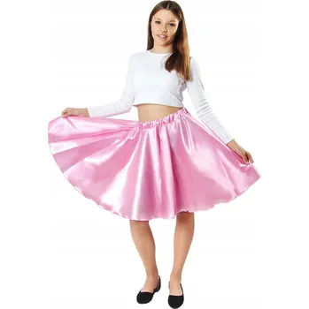 Dámská sukně SUKNĚ SATÉNOVÁ RŮŽOVÁ PANENKA FILM POHÁDKA M/L