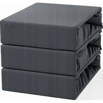 Prostěradlo Prostěradlo Bavlněné s Gumou 90x200 Šedé Graf