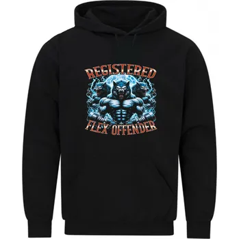 Pánská mikina Pánská mikina Registrovaný Flexer Registered Flex Offender (Velikost: 5XL, Barva: Černá)