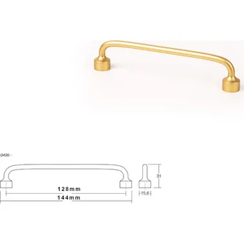 Nábytková úchytka VIEFE 0495 FLOID 128mm zlatá broušená
