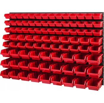 Obraz Nástěnná dílenská deska na nářadí + 91 boxů/úložných nádob