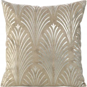 Povlak na polštářek Dekorační povlak na polštář 45x45 cm, béžový, z veluru