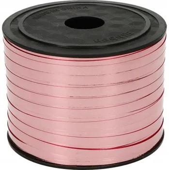 Stuha LESKLÁ STUHA Z RŮŽOVÉHO ZLATA 90 M