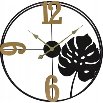 Hodiny Nástěnné hodiny kovové KULATÝ černé dekorace