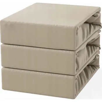 Prostěradlo Prostěradlo Bavlněné s Gumou 140x200 Béžová Tmavá