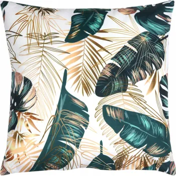 Povlak na polštářek Dekorativní povlak na polštář 45x45 cm - Velur, motiv listů