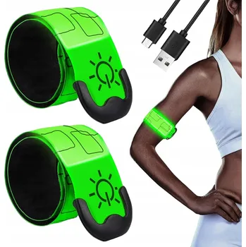 LED samozaciskovací reflexní pásky na ruku/paži/kolo x2