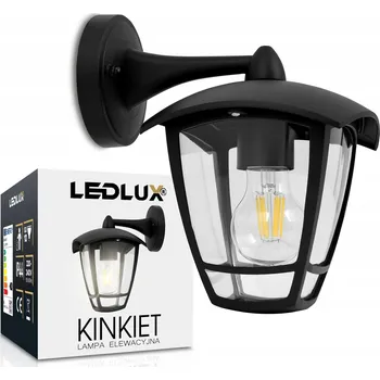Venkovní osvětlení Venkovní nástěnné svítidlo LEDLUX černé E27 0 W