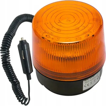 Maják STROBOSKOP MAJÁK VÝSTRAŽNÝ LED SVĚTELNÝ KOGUT MAGNET ORANŽOVÝ 12V
