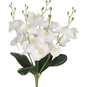 umělá květina ORCHIDEJ GUMOVÝ V KYTICI 45 CM UMĚLÉ KVĚTY PREMIUM