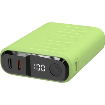 Powerbanka RealPower REALPOWER PB-10000 C powerbanka 10.000 mAh, Dodávka energie, světle zelená