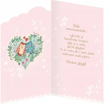 Přání ke svatbě - Svatební blahopřání s obálkou Mega Argus