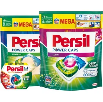 Kapsle na praní Persil Power Caps prací Kapsle Mix sada 120 ks + Dárek