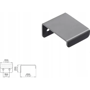 Nábytkové kování Nábytková úchytka SIRO 2372-32N6 světle grafitová