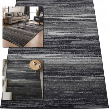 Koberec KOBEREC MODERNÍ KOBEREC ŠEDÝ BÍLÝ VENEZIA KOBERCE DO OBÝVÁKU 120x170