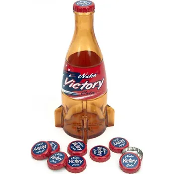 Láhev Fallout Nuka-Victory skleněná červená láhev a uzávěry