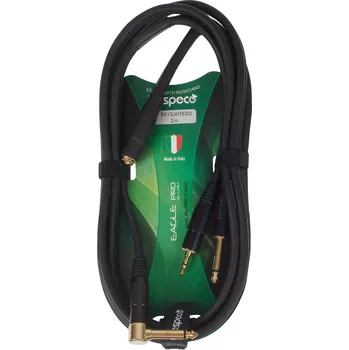 Bespeco Eagle Pro Instrument & Headphone Cable 2 m Angled + prodloužená záruka 3 roky