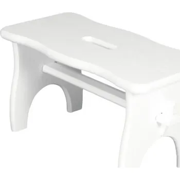 Stolička Dřevěná stolička, schůdek, pracovní výška 1 schod, bílá