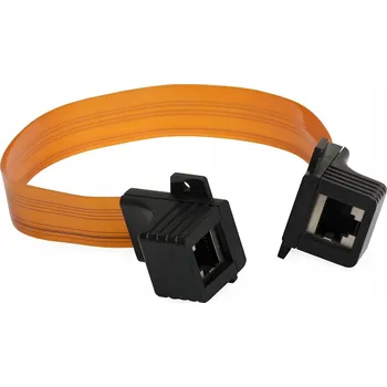 Síťový kabel Kroucená dvoulinka Lexton U/UTP kat. 5, délka 0,3 m