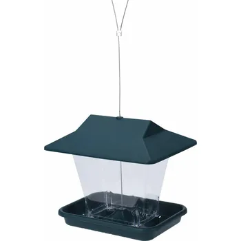 Závěsné krmítko pro ptáky Harry, 18x20x14 cm, plast, zelená