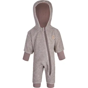 Kojenecký overall Little Angel overal FLEECE BAMBUS Outlast® - hnědý melír/oříšková Velikost: 80