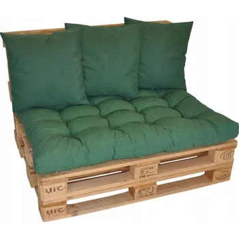 Podsedák Polstry na paletový nábytek sada EASY - látka tmavě zelený melír